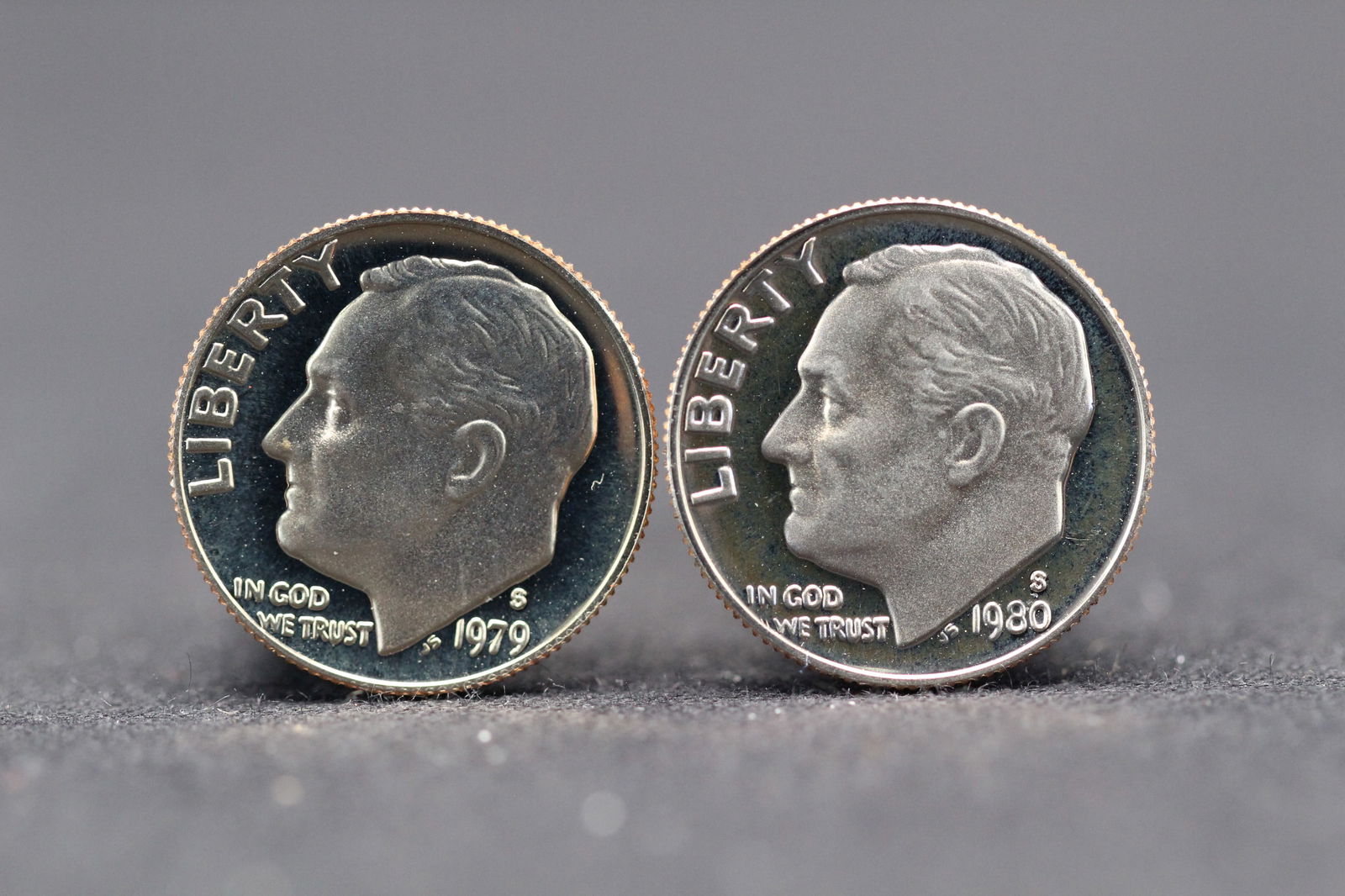 1979-S, 1980-S PROOF DCAM Roosevelt Dimes (1 of 2)