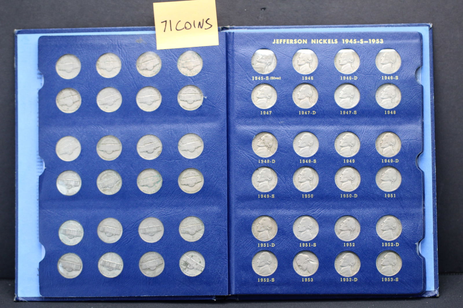 Complete Set of Jefferson Nickels 1938-1964 71 Coins (1 of 5)