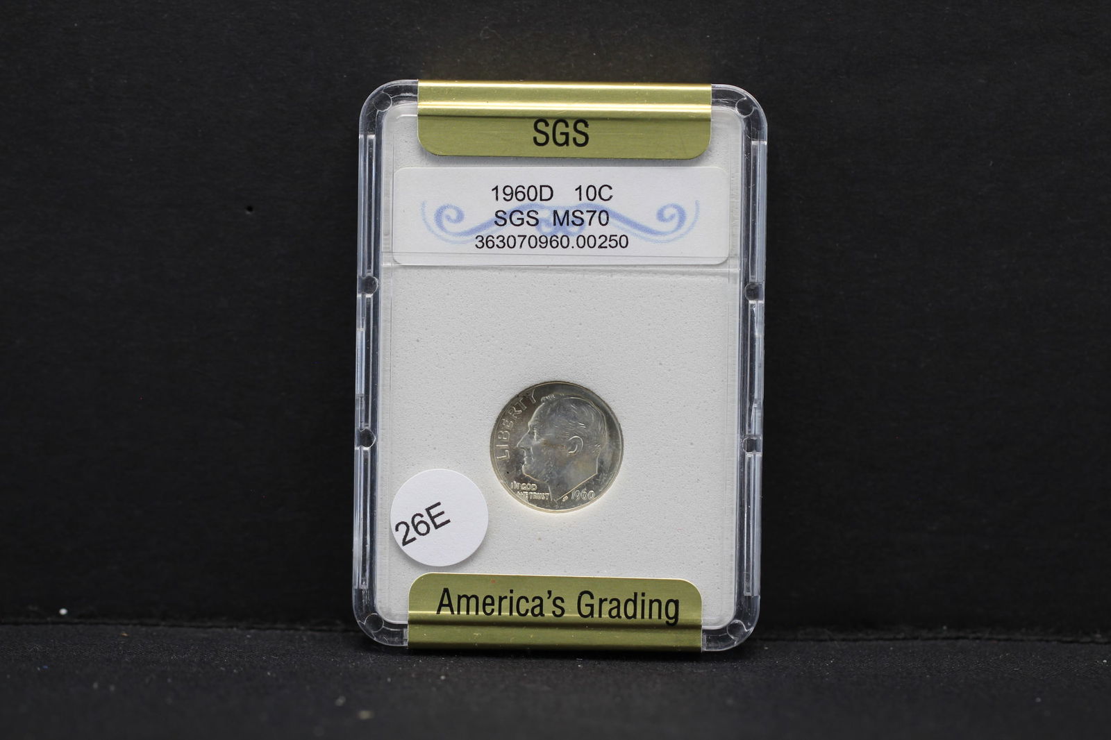 1960-D Roosevelt Dime. 90% Silver. Slabbed MS70 (1 of 4)