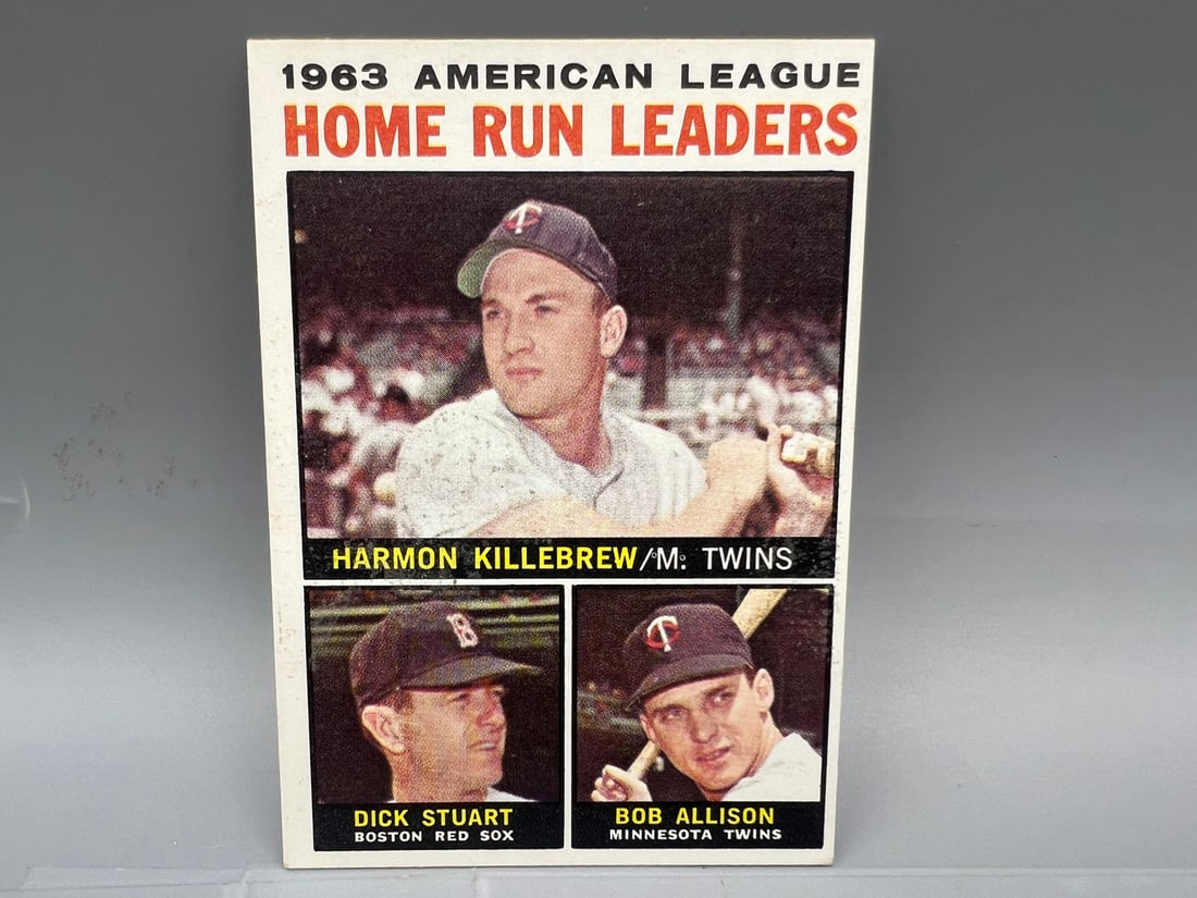 1964 Topps AL Home Run Leaders Killebrew/Stuart/Allison #10 (1 of 2)