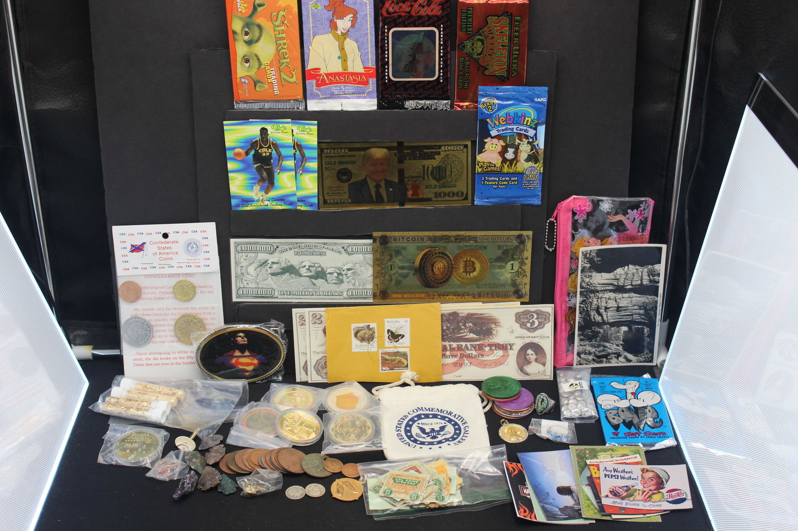 Grandpa's Huge Treasure's-Silver dimes-Rings-Tokens-Jewelry-Vials-Foreign coins-Vintage Tax (1 of 7)