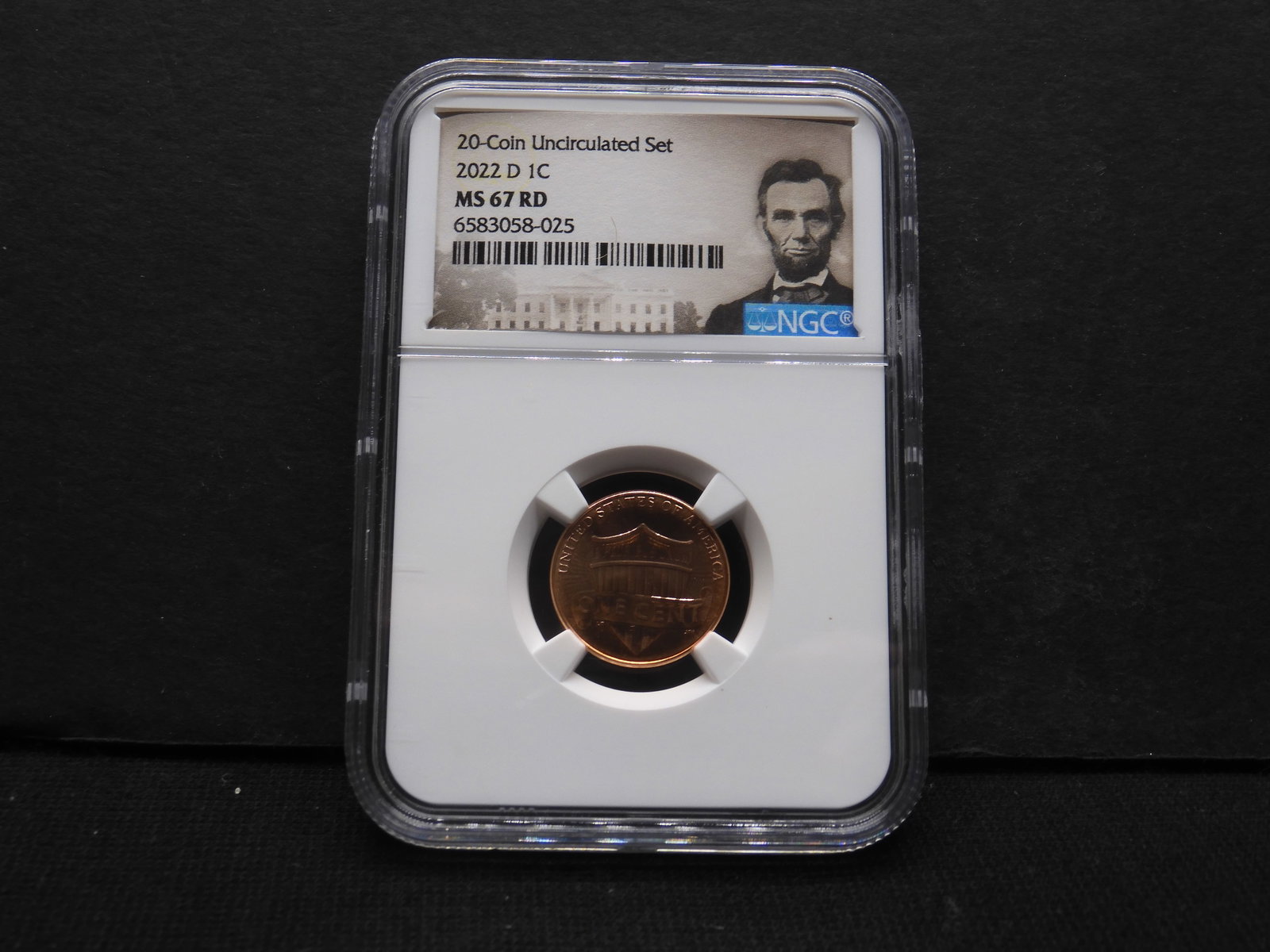 2022-D Lincoln Shield Cent - NGC MS67 RD: 2022-D Lincoln Shield Cent - NGC MS67 RD