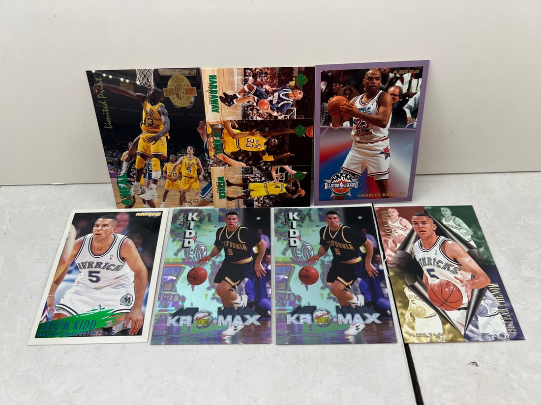 Lot of (7) Assorted Basketball Star Player & Rookie Cards - Varying Conditions - Shaquille O'Neal, (1 of 2)