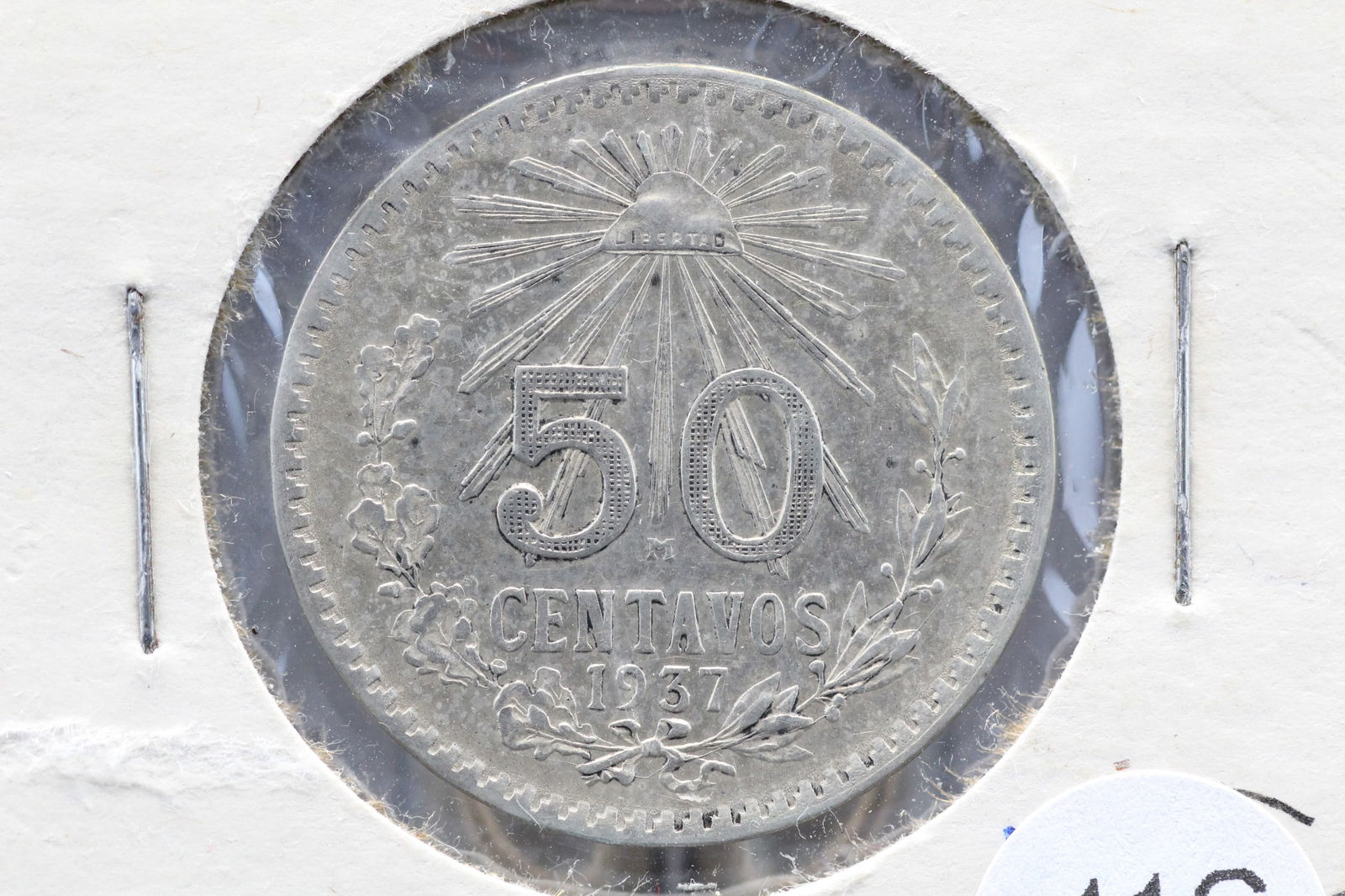 1937 Mexico Silver 50 Centavos. (1 of 3)