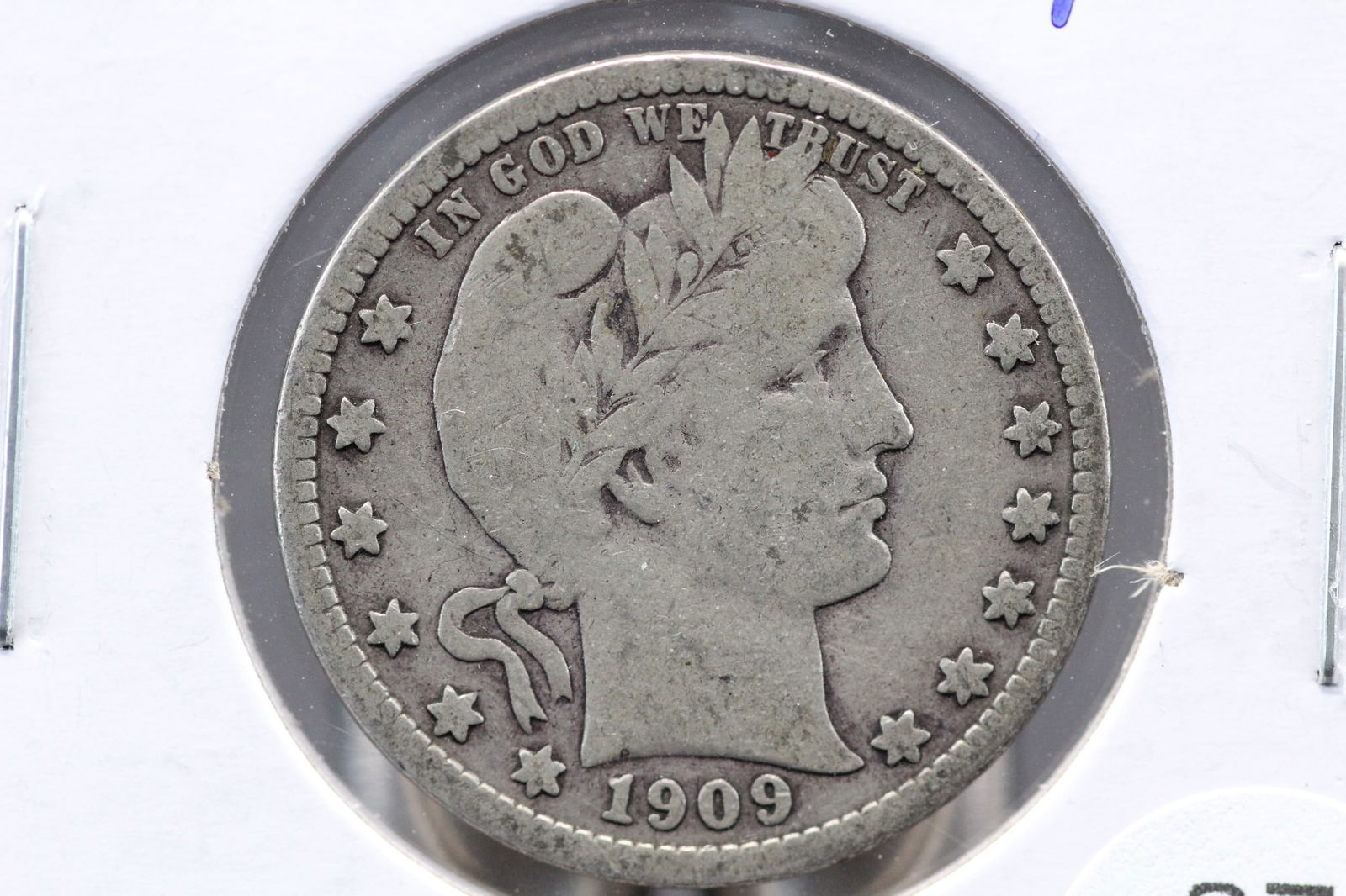 1909-S Barber Quarter. Fine. (1 of 3)