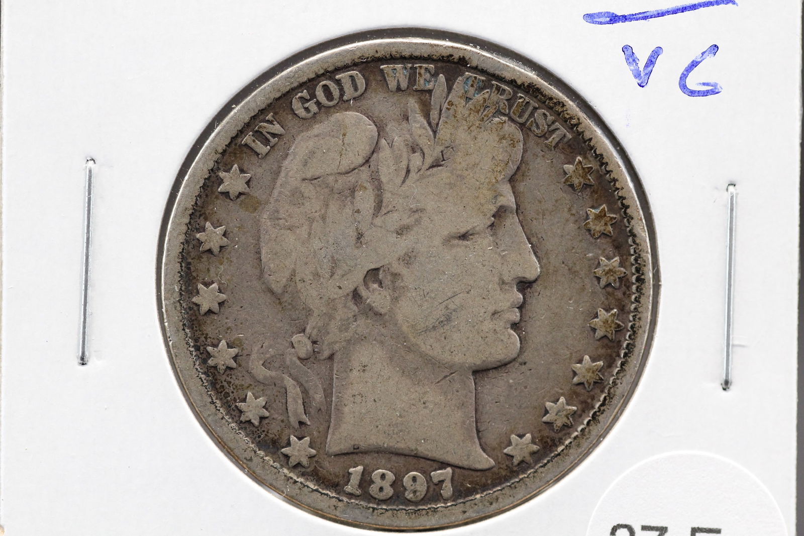 1897 Barber Half Dollar. VG. (1 of 3)