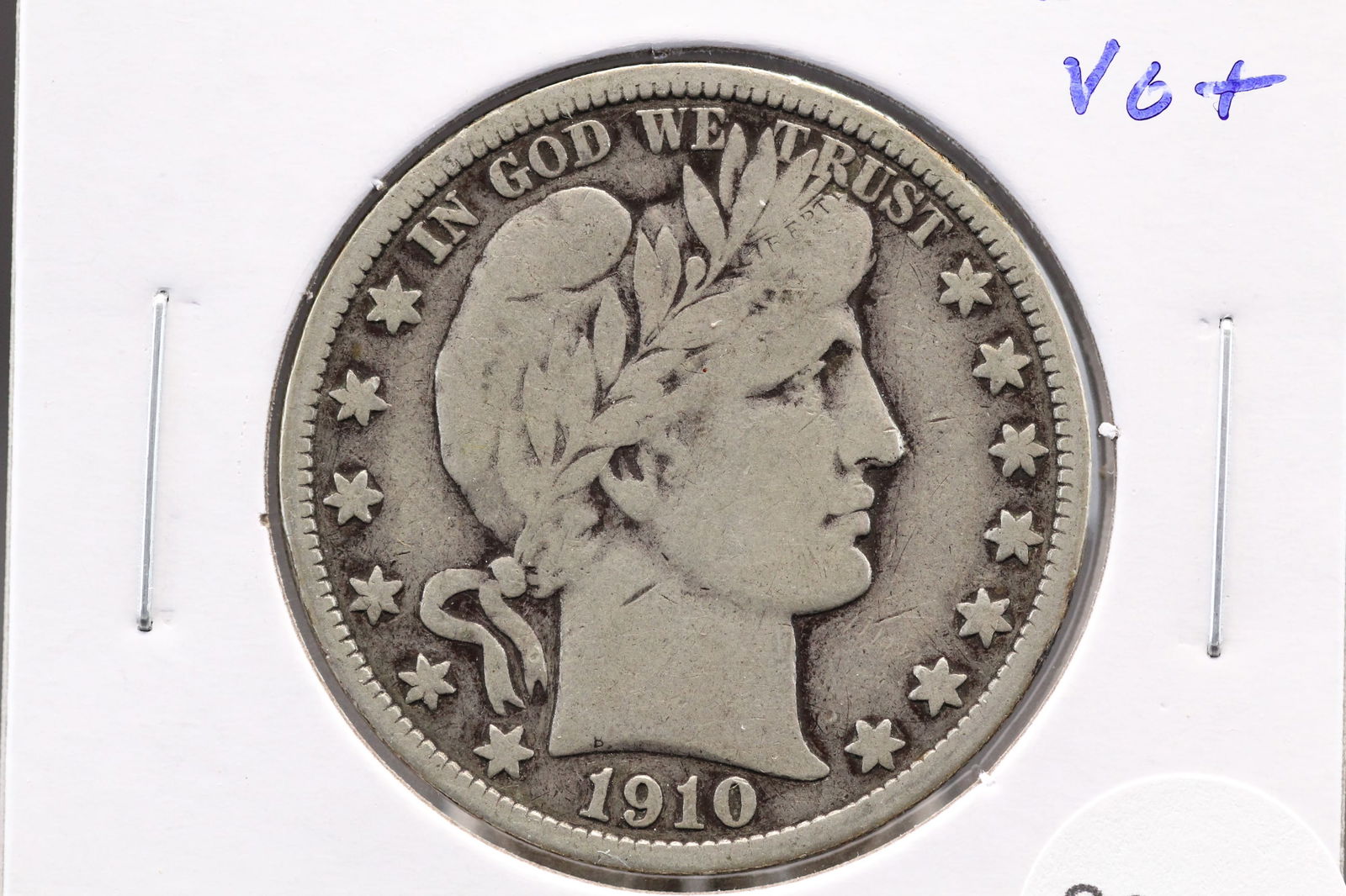 1910-S Barber Half Dollar. VG+. (1 of 3)
