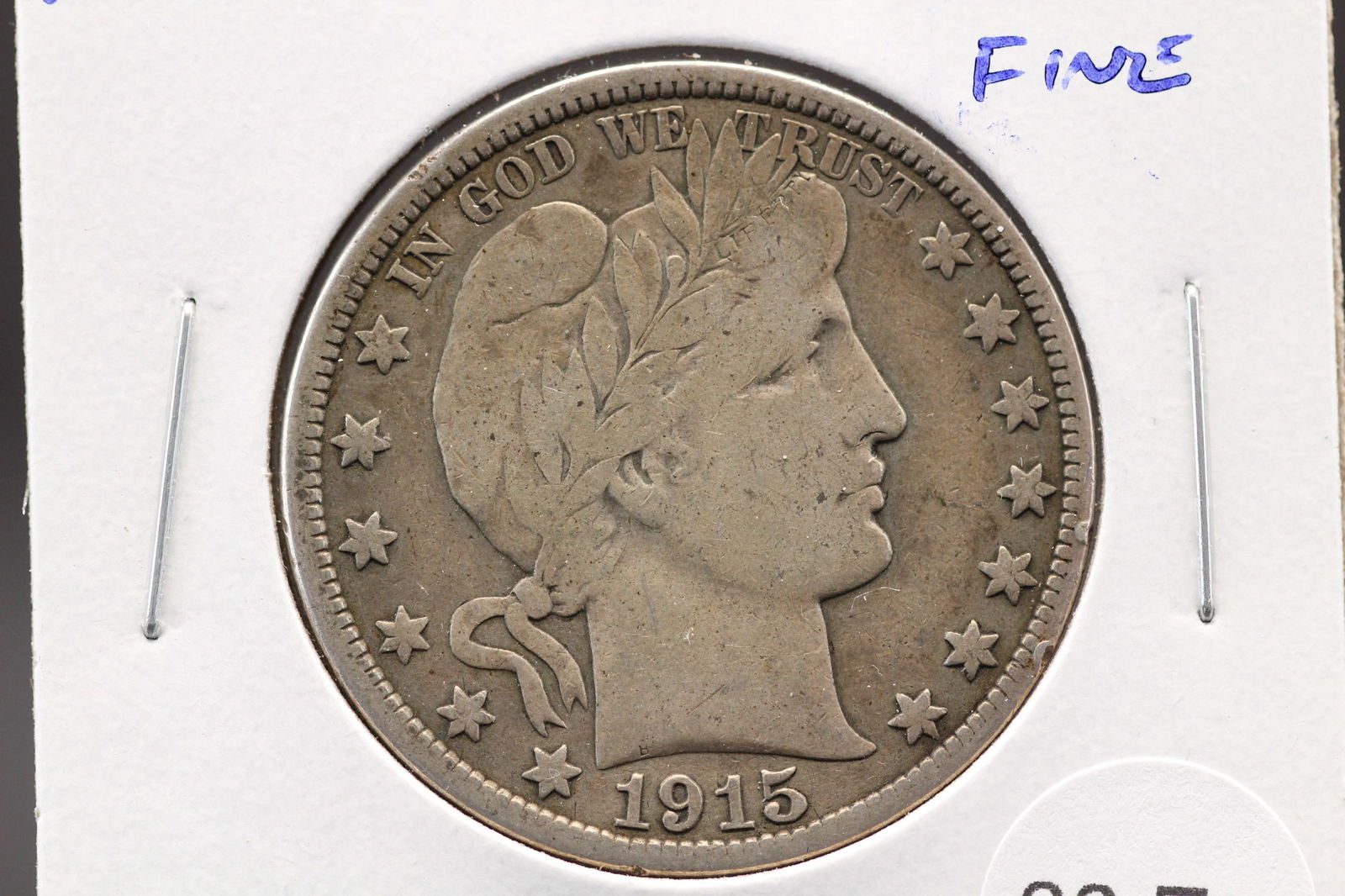 1915-D Barber Half Dollar. Fine. (1 of 3)