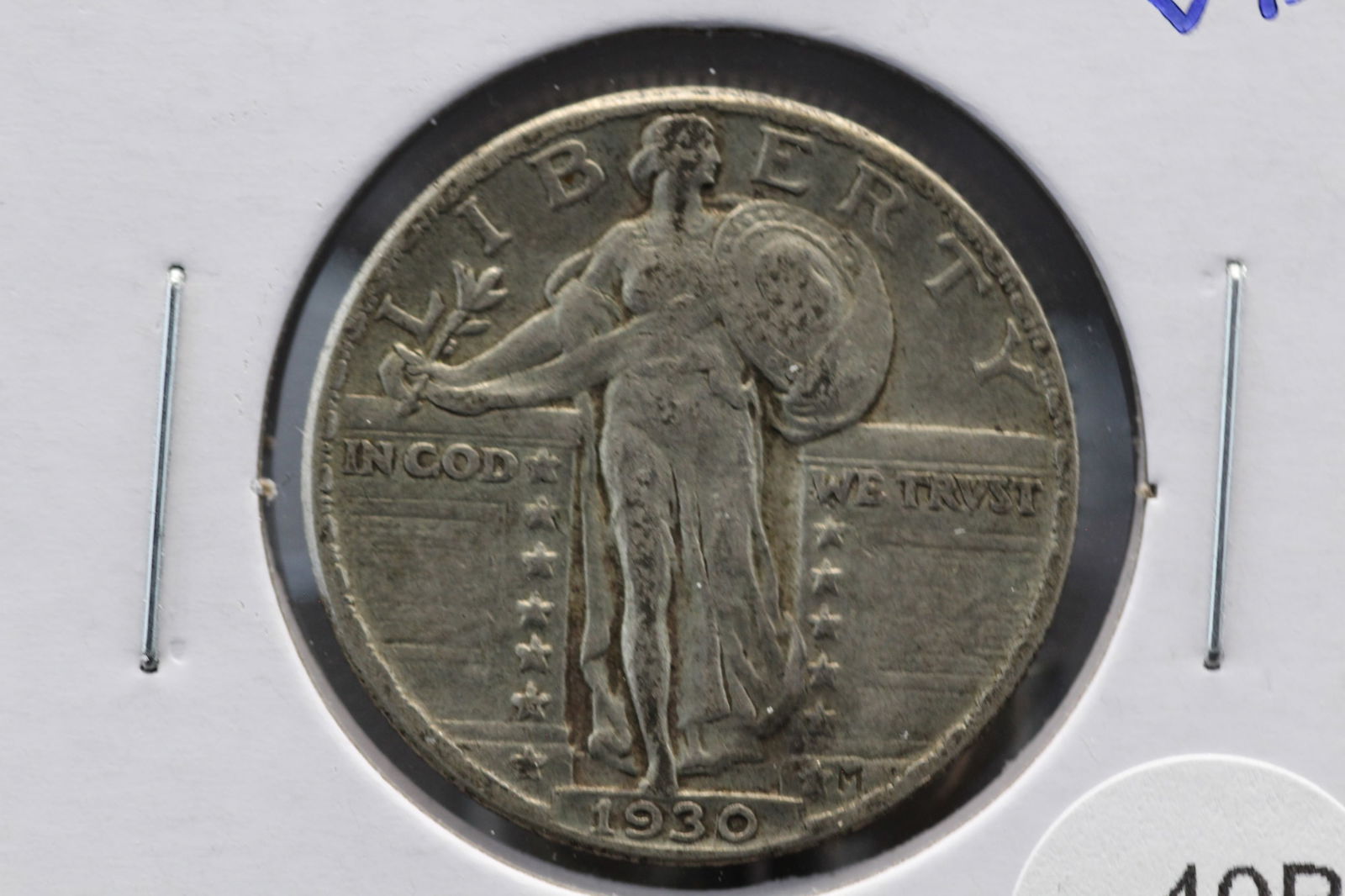 1930 Standing Quarter. VF. (1 of 3)