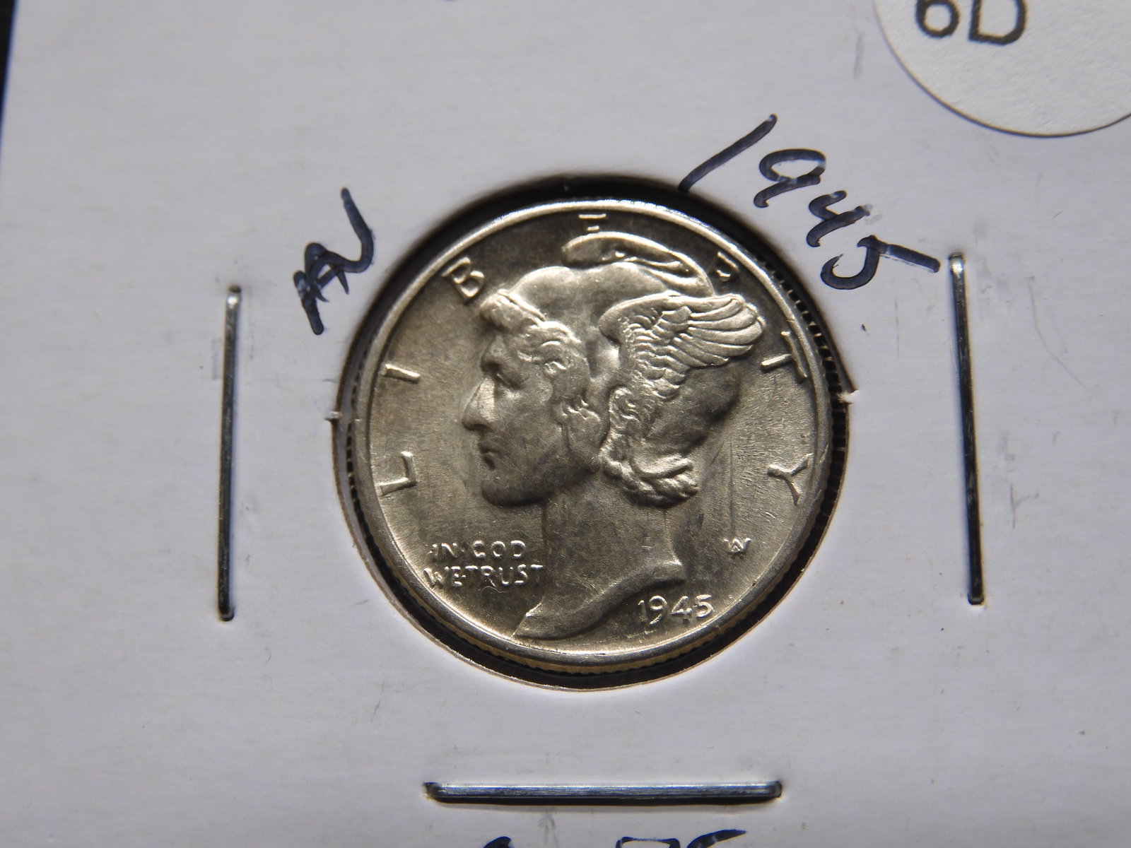1945 Silver Mercury Dime: 1945 Silver Mercury Dime