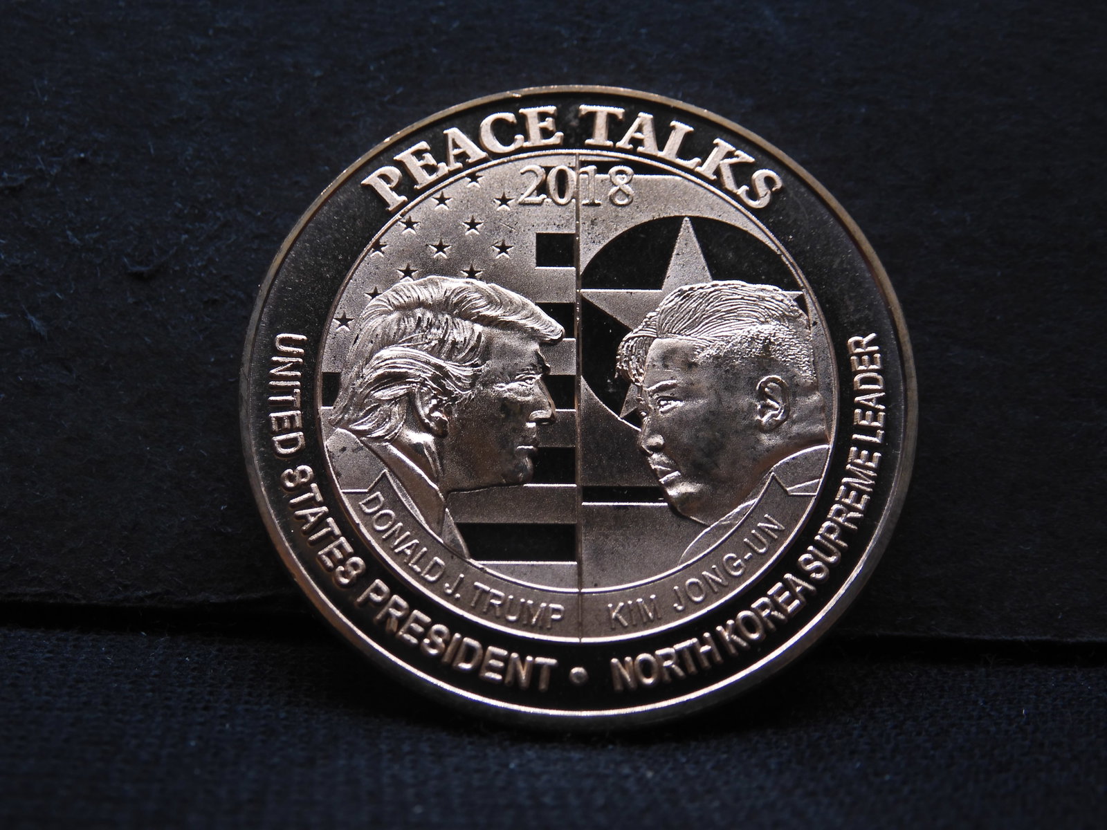 One Ounce .999 Fine Proof Copper Commemorating Peace Talks United States & North Korea.: One Ounce .999 Fine Proof Copper Commemorating Peace Talks United States & North Korea.