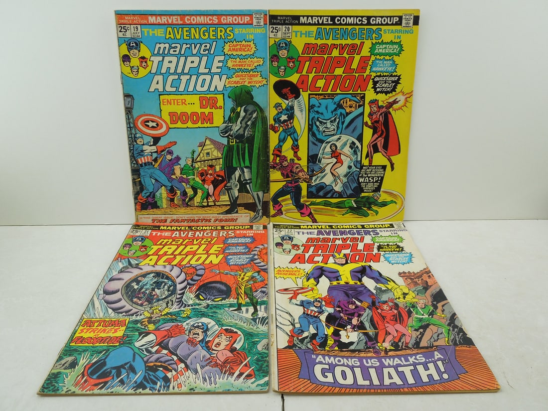 Lot of (4) Marvel Triple Action #19 (Doom), #20 (Wasp), #21, & #22 (1 of 3)