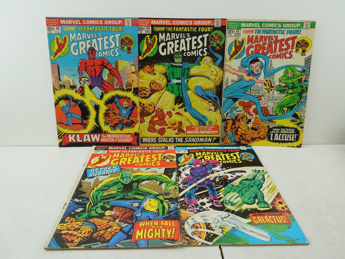 Lot of (5) Marvels Greatest Comics - #43, #44, #48, #53, #56 (1 of 3)