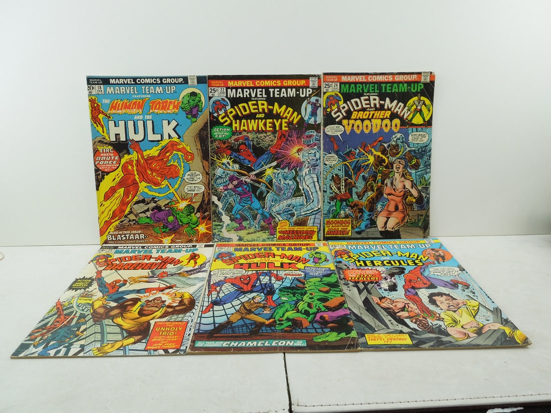 Lot of (6) Marvel Team-Up Comic Books - #18, #22, #24, #25, #27, #28 (1 of 3)