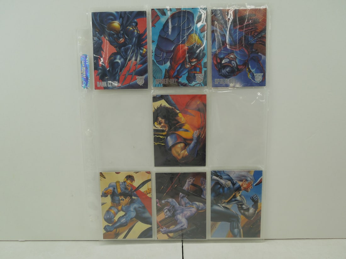 Lot of (7) DC Vs. Marvel Impact Trading Cards - Varying Conditions (1 of 3)