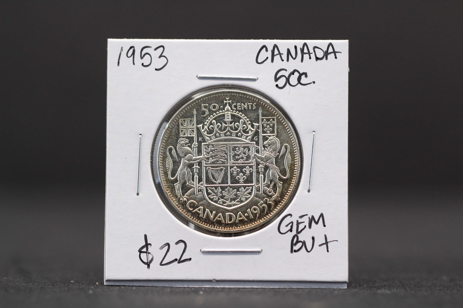 1953 Canada 50c. 80% Silver. GEM BU (1 of 3)