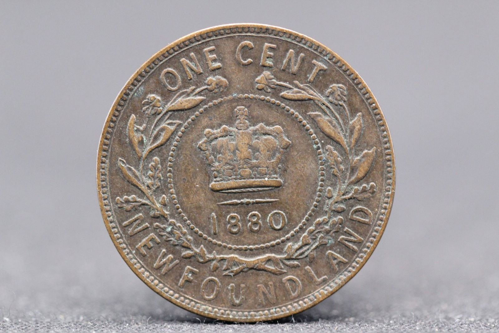 1880-Newfoundland-Very High Grade/Great Details, Canada One Cent, 144 years old! (1 of 2)