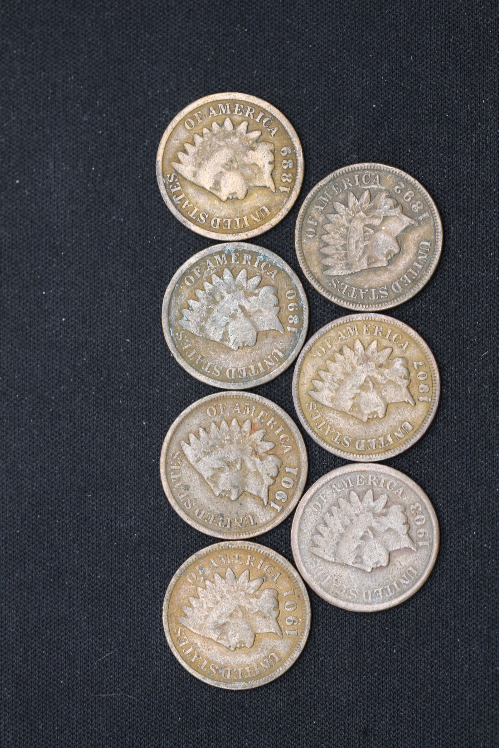 7 Indian Head Cents (1 of 2)