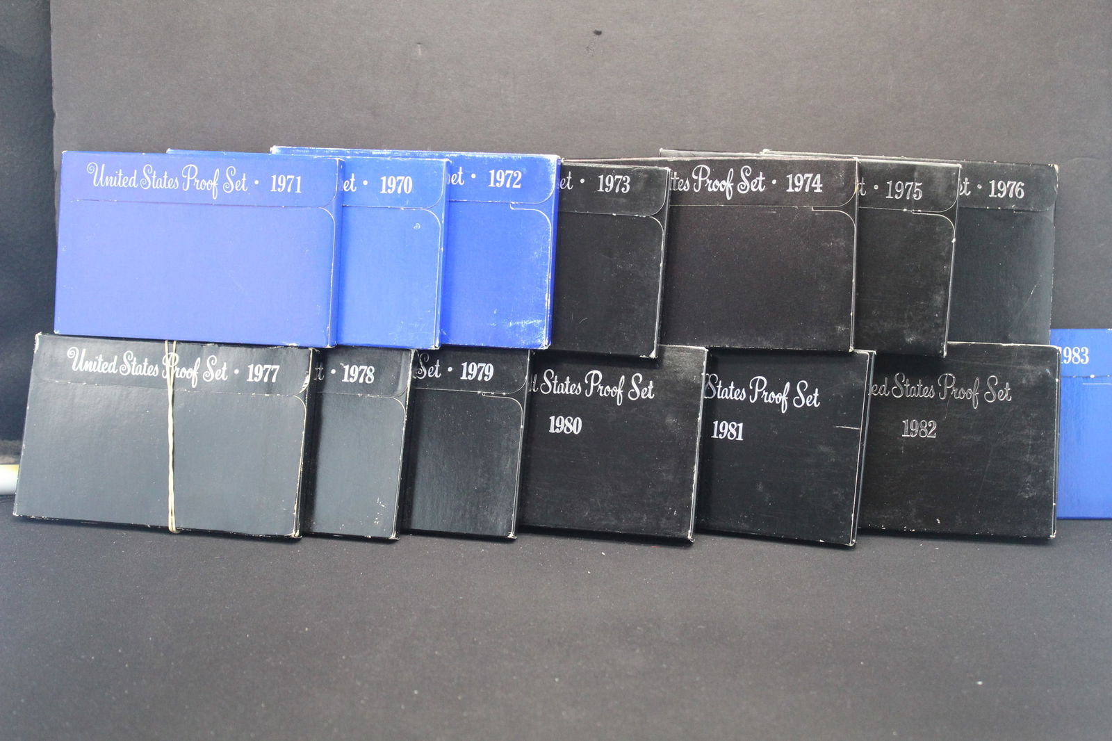 14 Different consecutive years  Proof sets from 1970-S to 1983-S (1 of 4)