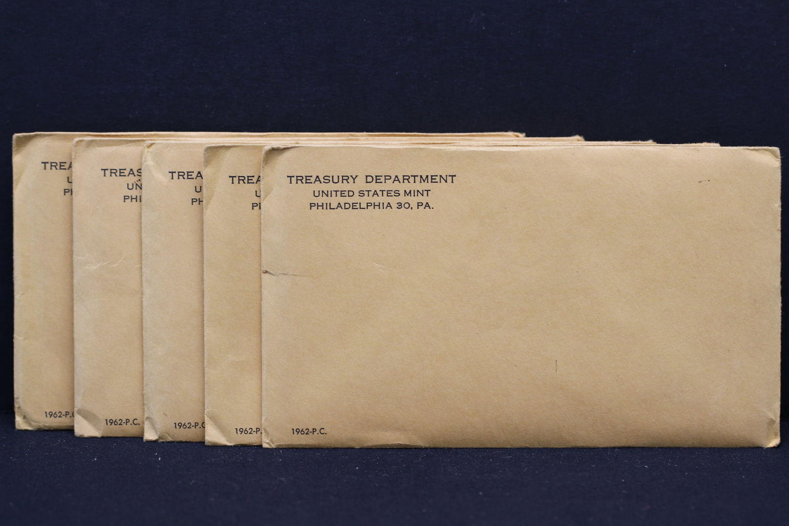 5x 1962 US Silver Proofs Sets In Org Envelope (Sealed) (1 of 3)