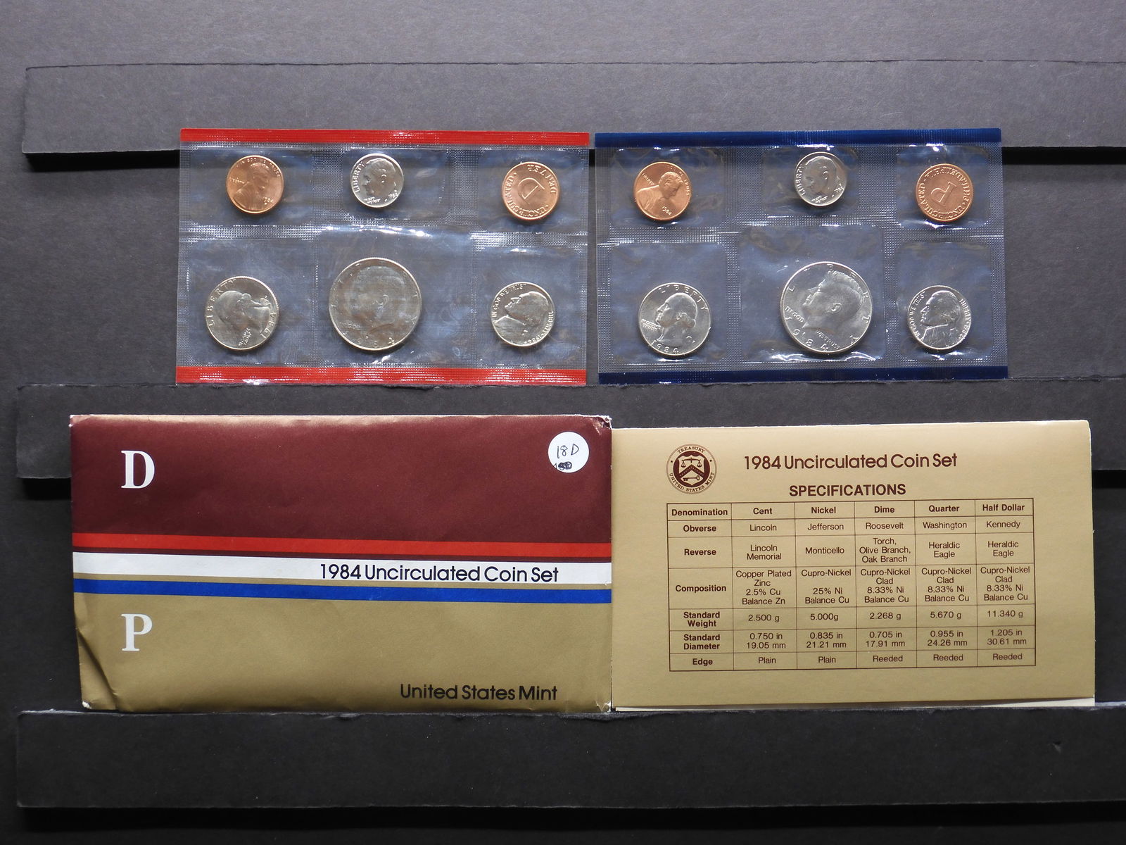 1984 P&D Uncirculated Set - W/ Original U.S. Mint Packaging! (1 of 6)