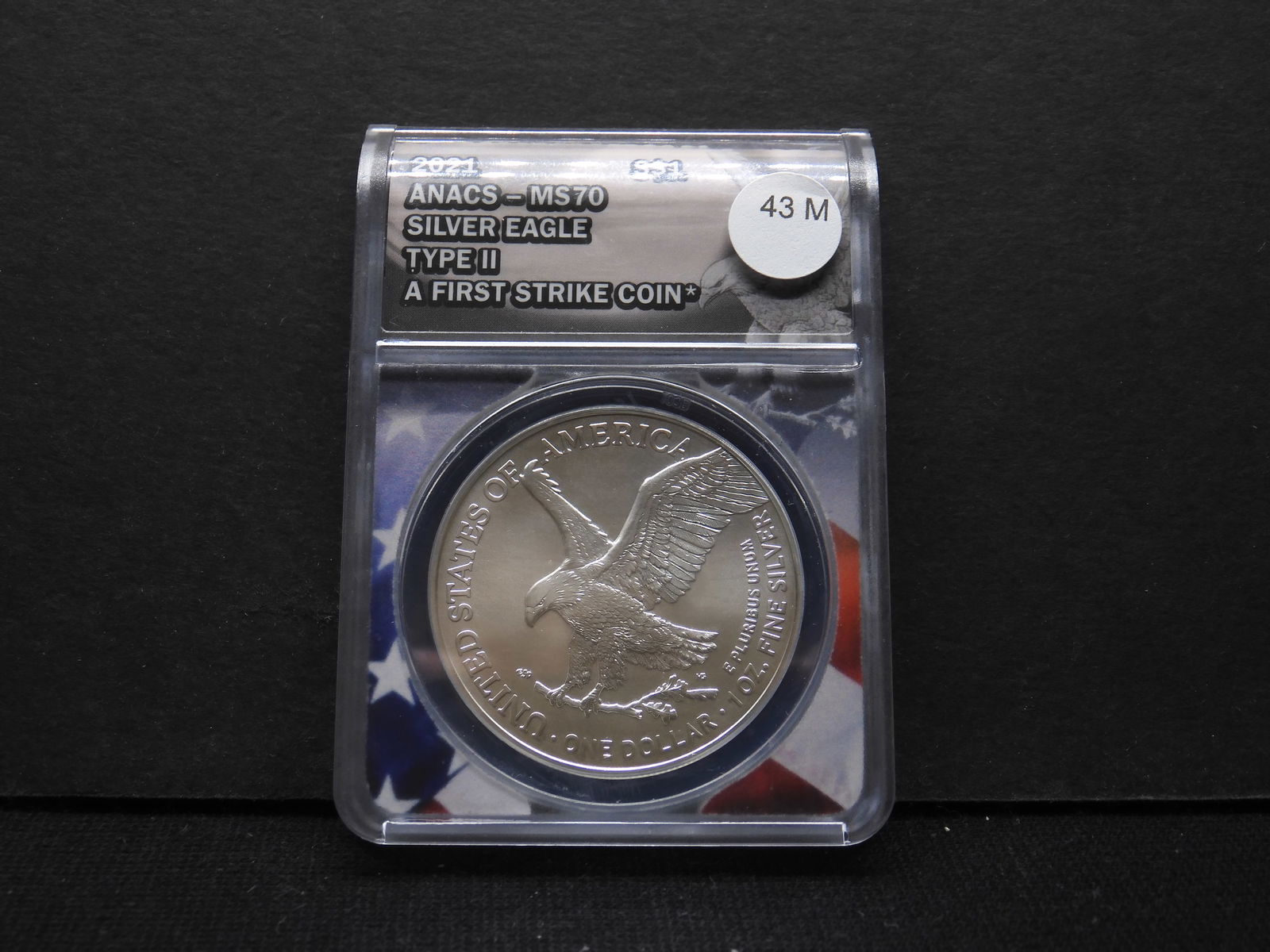 2021 Type II Gem Brilliant PERFECT Uncirculated First Strike Silver American Eagle Graded MS70 By (1 of 4)