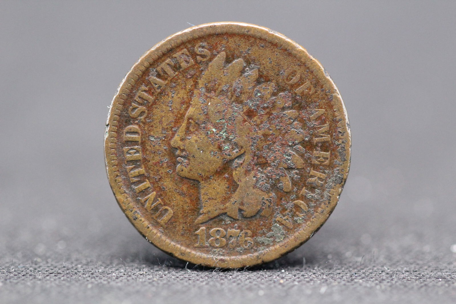 KEY 1876 Indian Head Cent. SCARCE. Low Mintage $55 in VG, $90 in F (1 of 2)