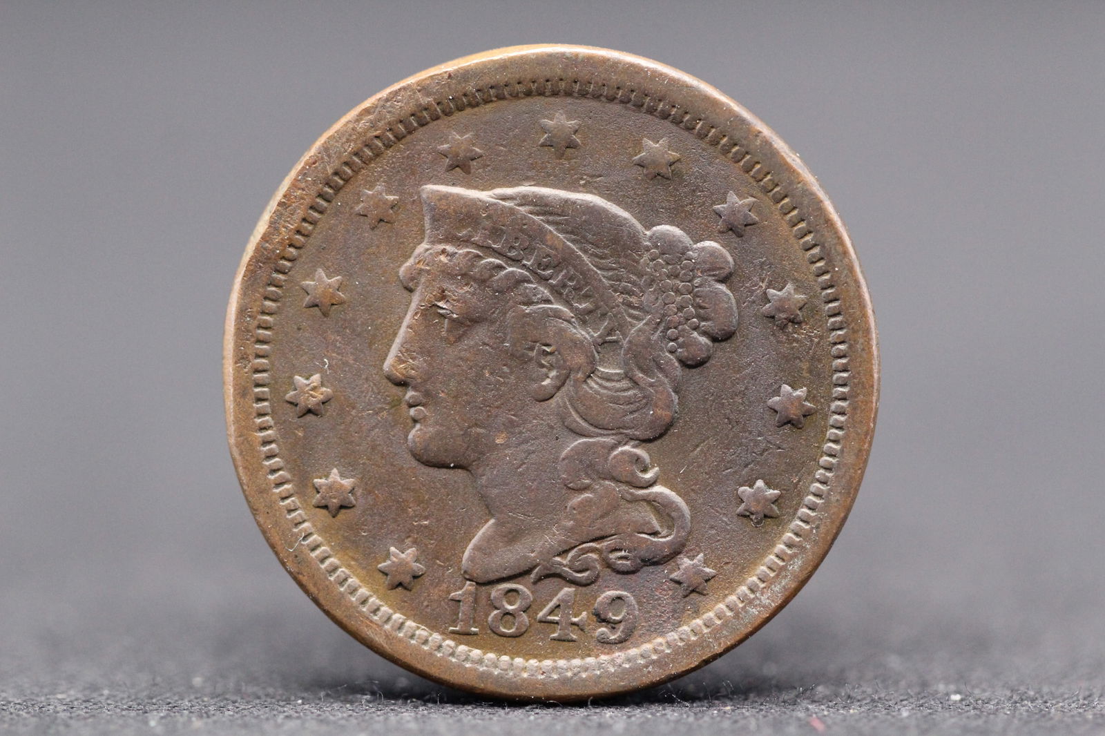 1849 Braided Hair US Large Cent, Excellent Details (1 of 2)