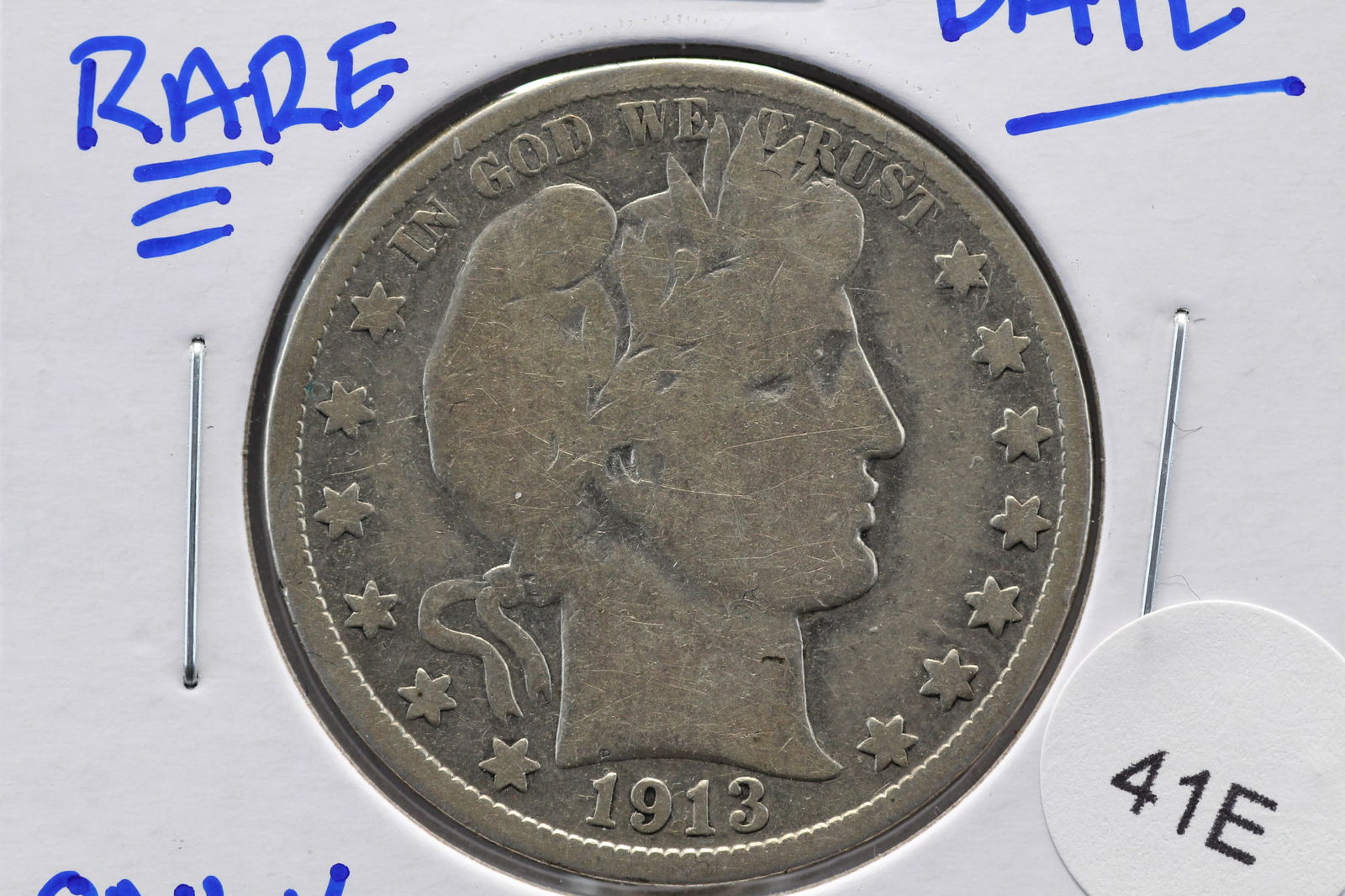 1913 Barber 50c.RARE KEY DATE. Only 188k Minted (1 of 3)