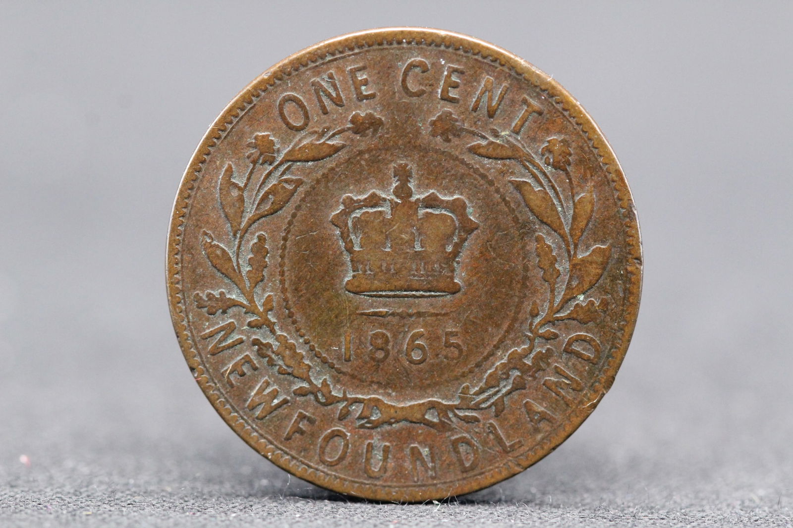 1865-Newfoundland-High Grade, Harder to Find this High of Grade-Canada One Cent (1 of 2)