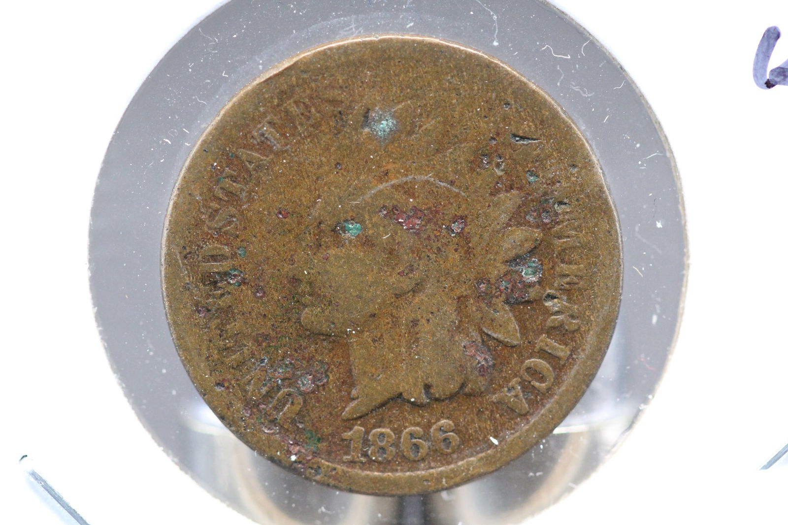 1866 Indian Head Cent. Semi-Key. (1 of 3)