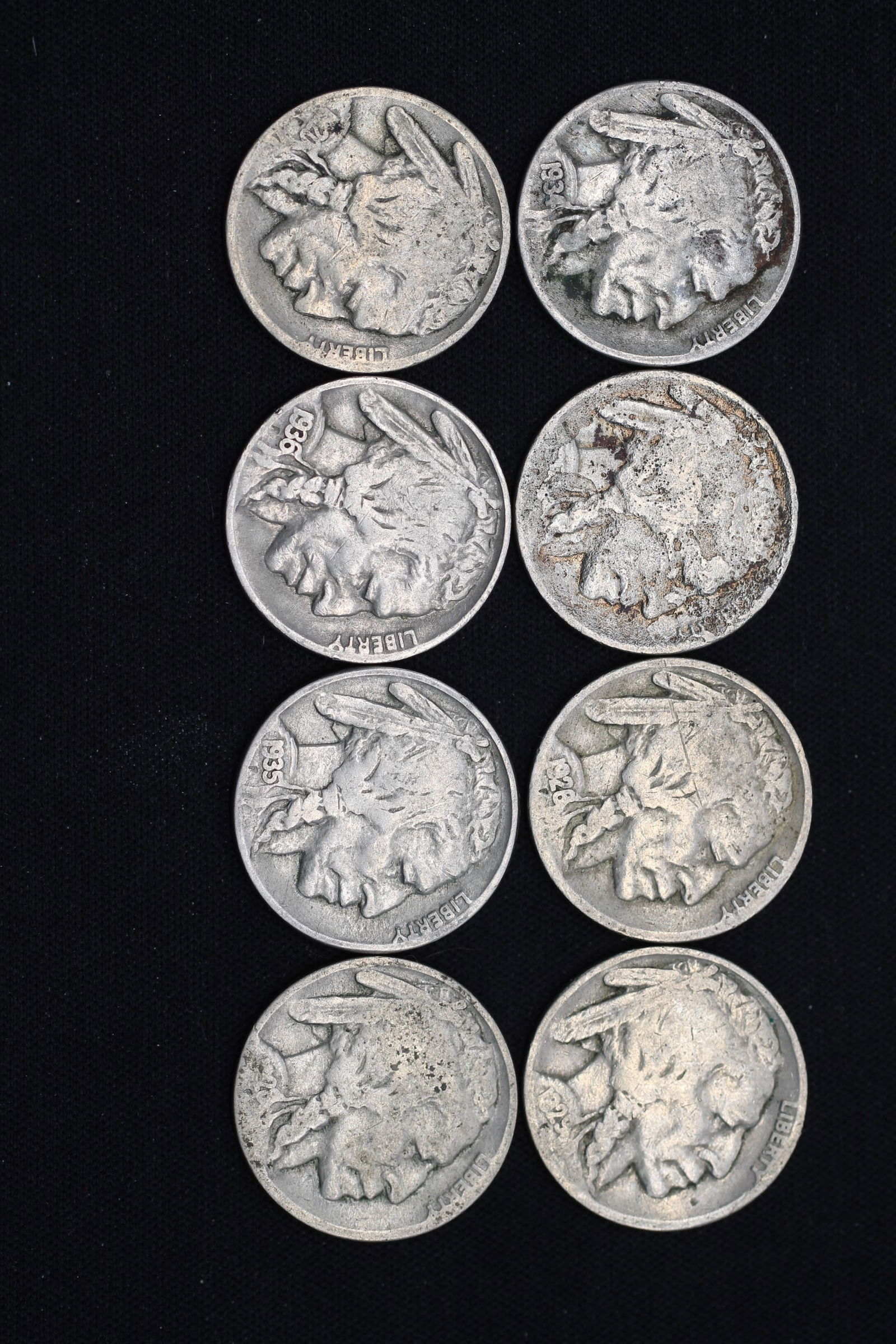Buffalo Nickels 17, 20, 25, 26, 28, 34, 35, 36 (1 of 2)