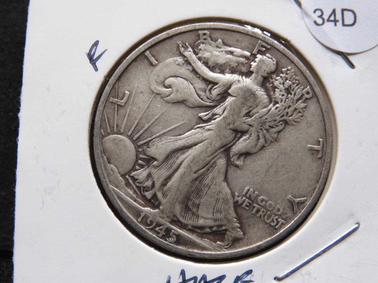 1945-S Walking Liberty Silver Half Dollar - WWII Era: 1945-S Walking Liberty Silver Half Dollar - WWII Era