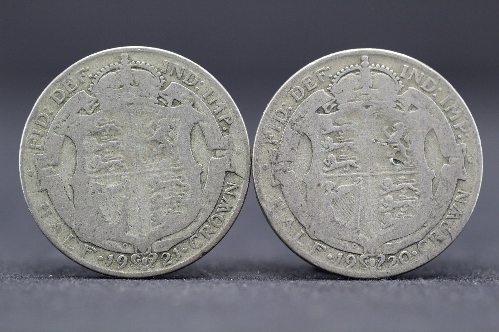 1920 + 1921 British Half Crown: 1920 + 1921 British Half Crown