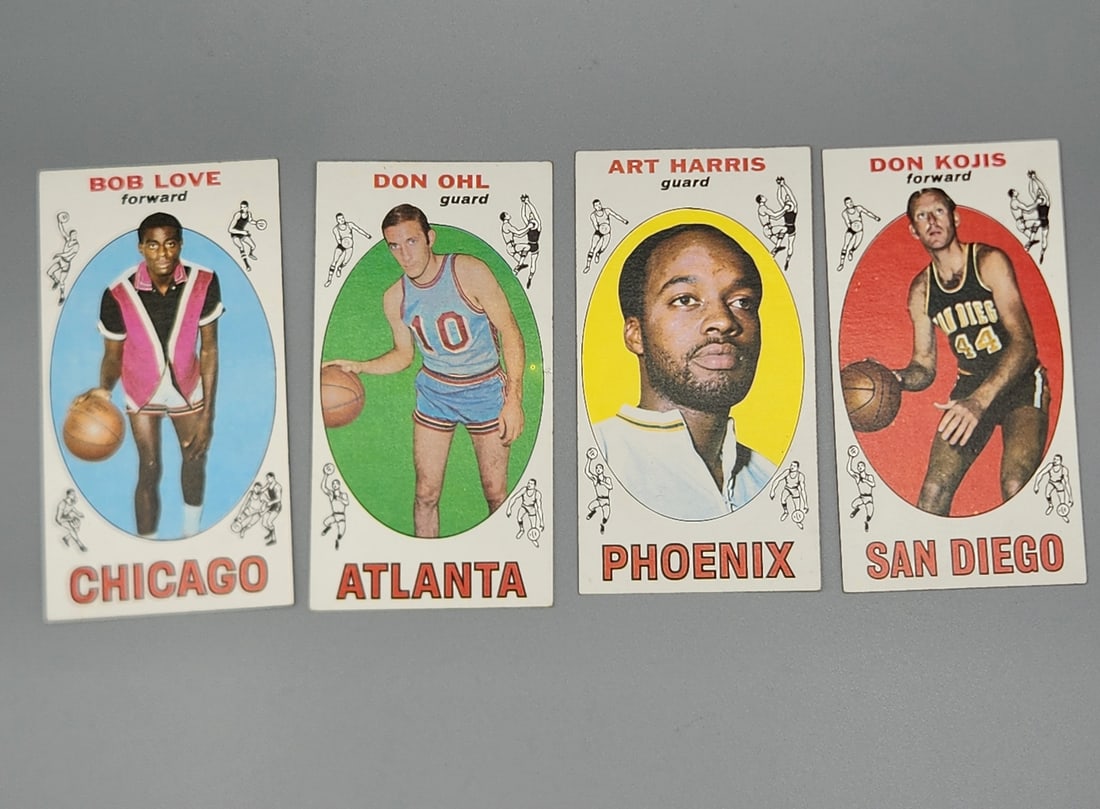 (4) 1969 Topps Basketball Cards: (4) 1969 Topps Basketball Cards