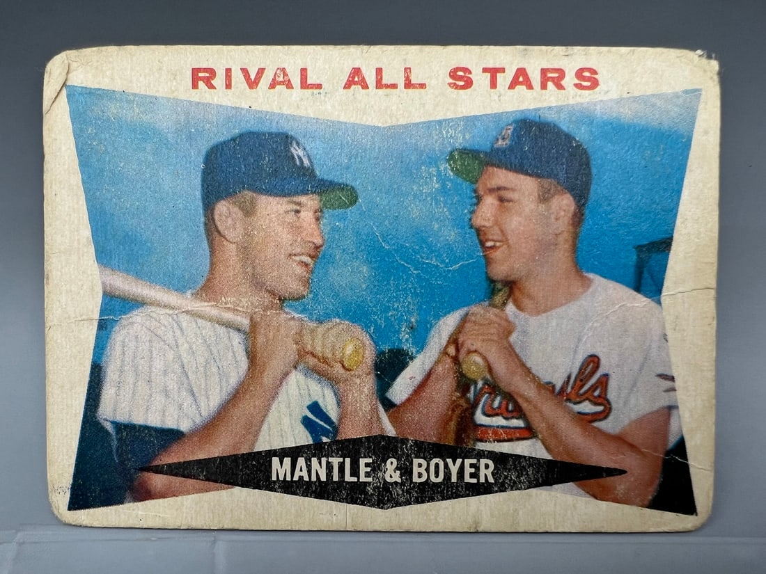 1960 Topps Rival All Stars Mickey Mantle & Ken Boyer #160: 1960 Topps Rival All Stars Mickey Mantle & Ken Boyer #160