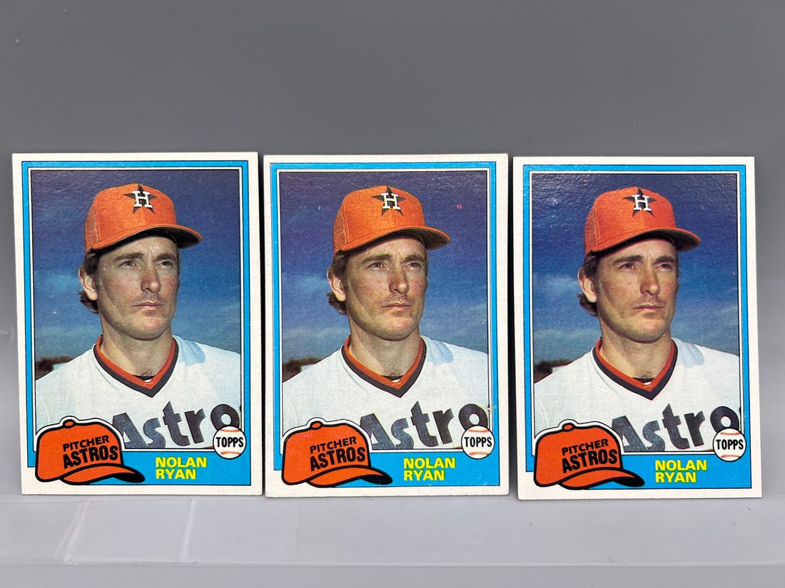 Lot of (3) 1981 Topps Nolan Ryan #240 (1 of 2)