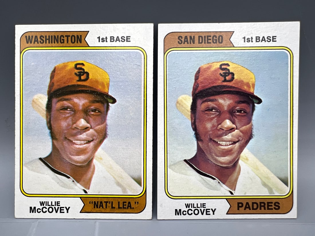 1974 Topps Willie McCovey #250 & Nat'L Lea. Variation #250 (1 of 2)
