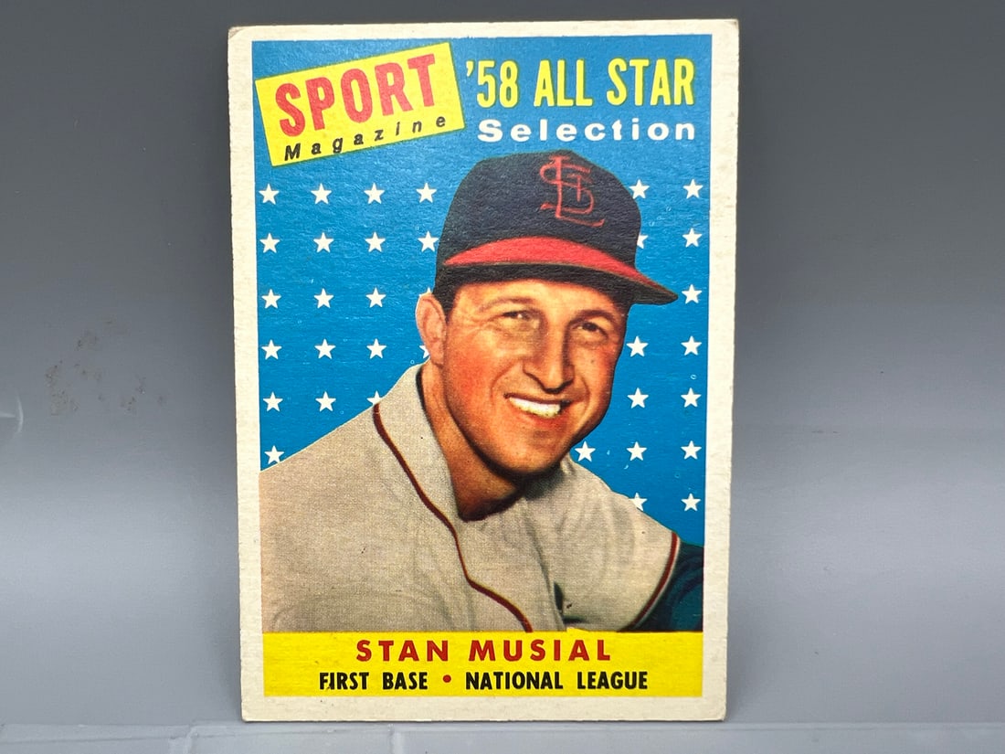 1958 Topps Stan Musial All Star #476: 1958 Topps Stan Musial All Star #476