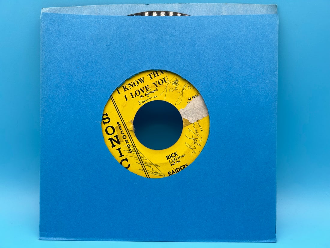 Rare Rick and the Raiders (The McCoys) Signed 45 Record (1963) - Rick Derringer's First Record - (1 of 7)