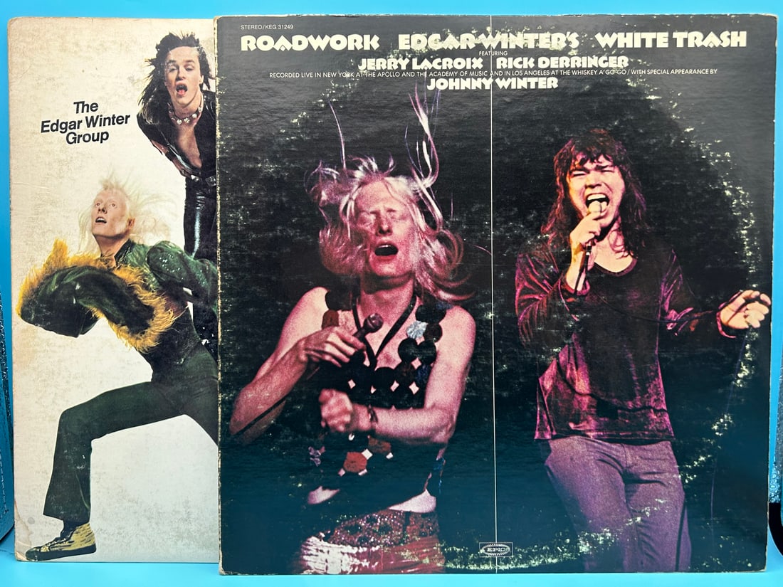 The Edgar Winter Group Vinyl Record Lot of 2 - Shock Treatment &Edgar Winter's White Trash Roadwork (1 of 14)