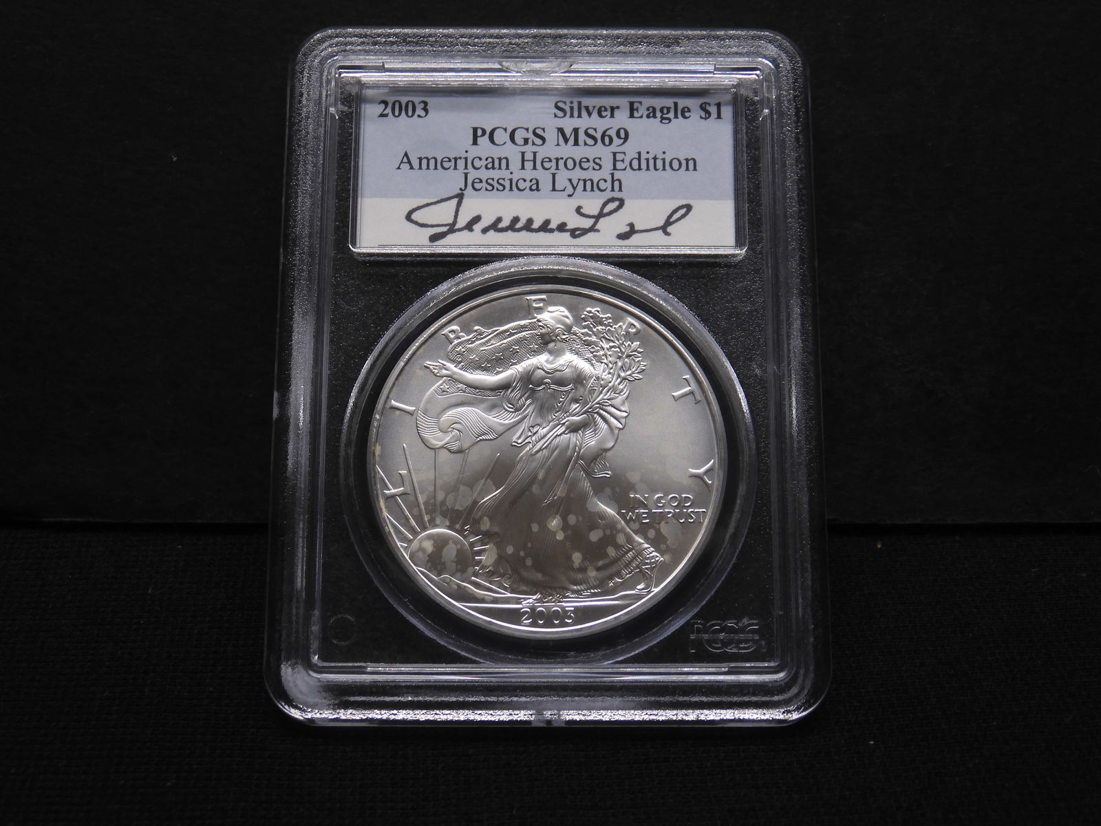 2003 American Silver Eagle  - American Heroes Edition - Jessica Lynch - PCGS MS69 (1 of 4)