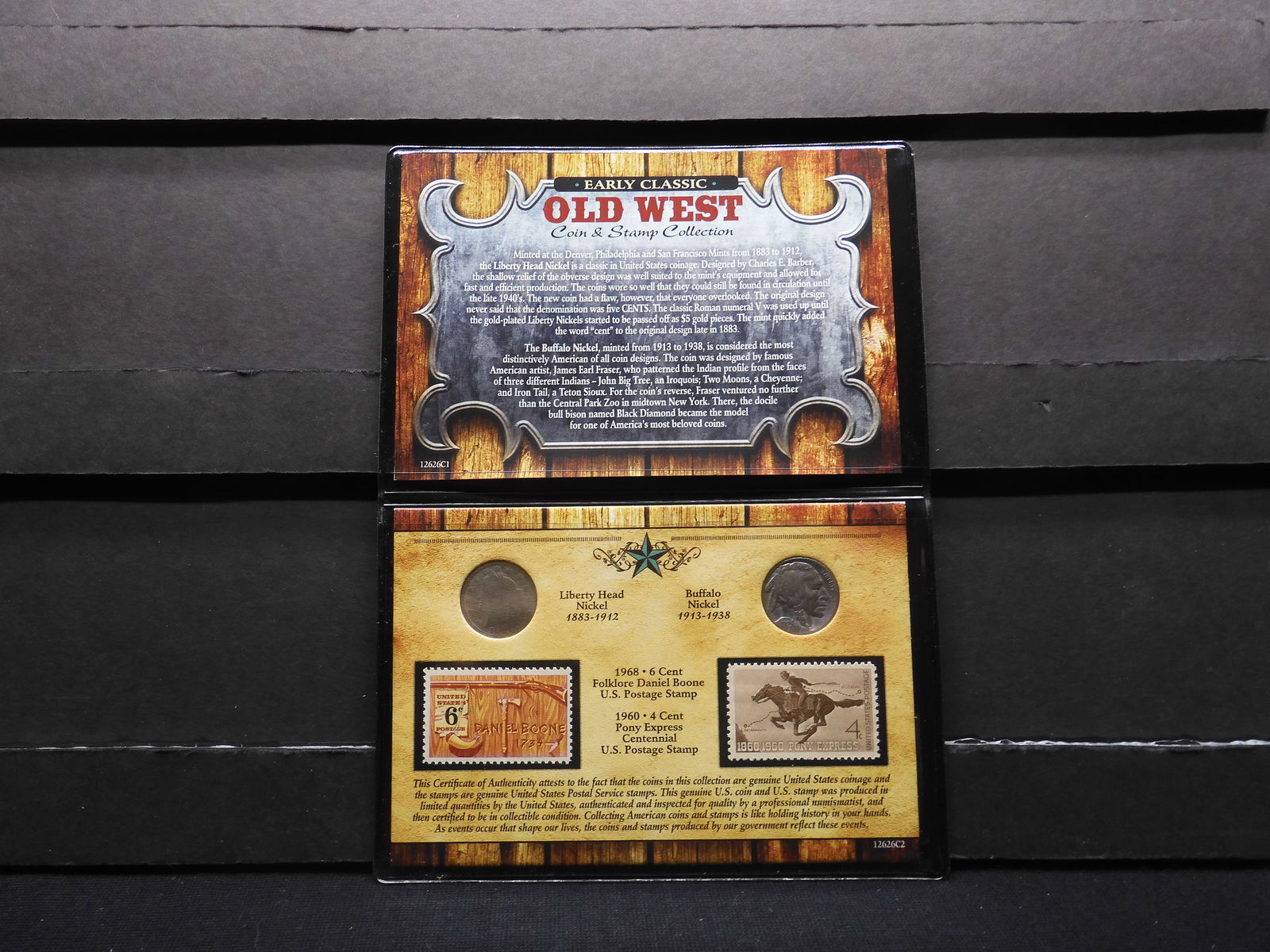 Early Classic Old West Coin & Stamp Collection w/ History - 2 Coins & 2 Stamps (1 of 9)