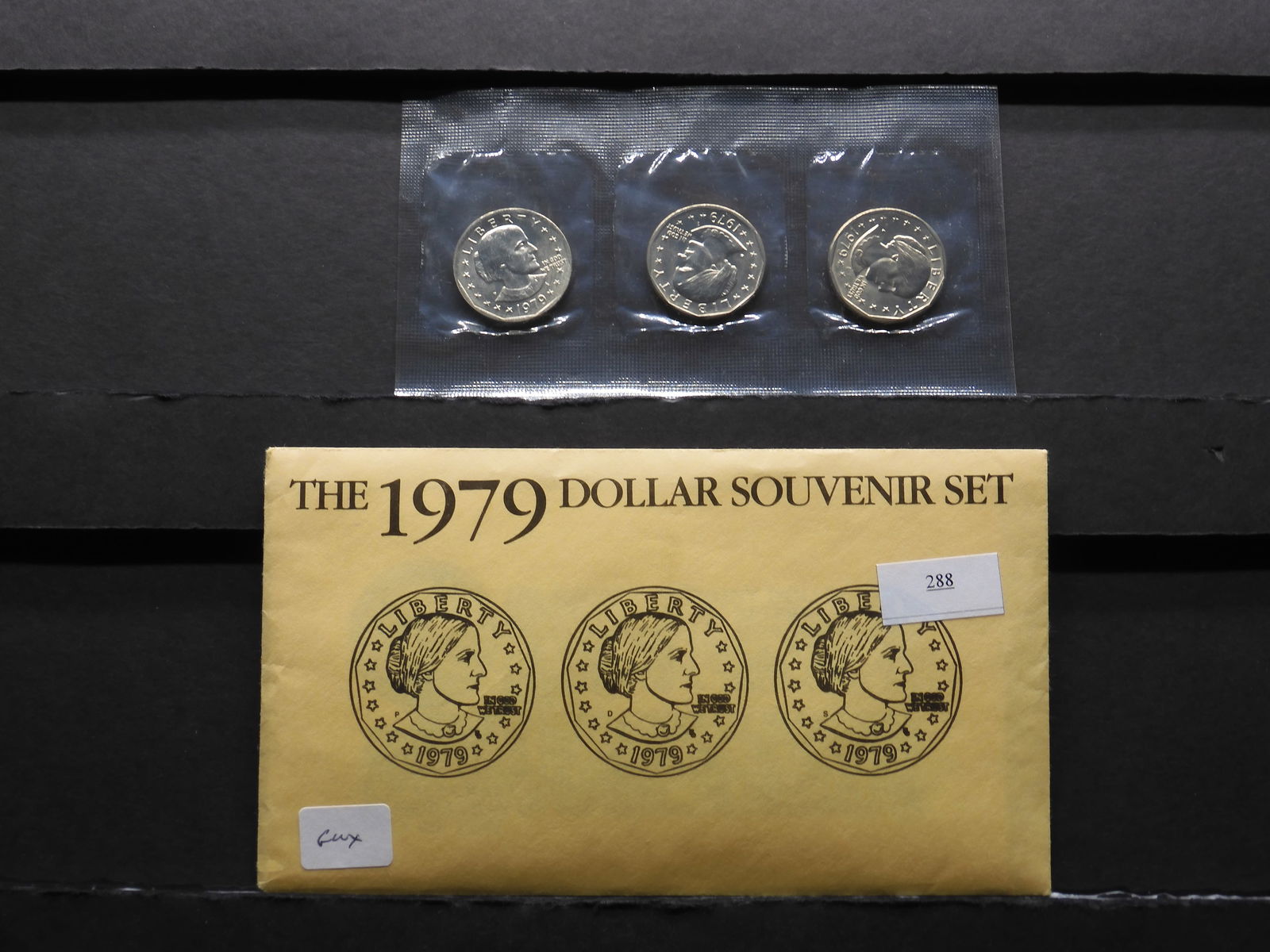 1979 Susan B. Anthony Dollar Souvenir Set - 3 Coins - OGP (1 of 3)
