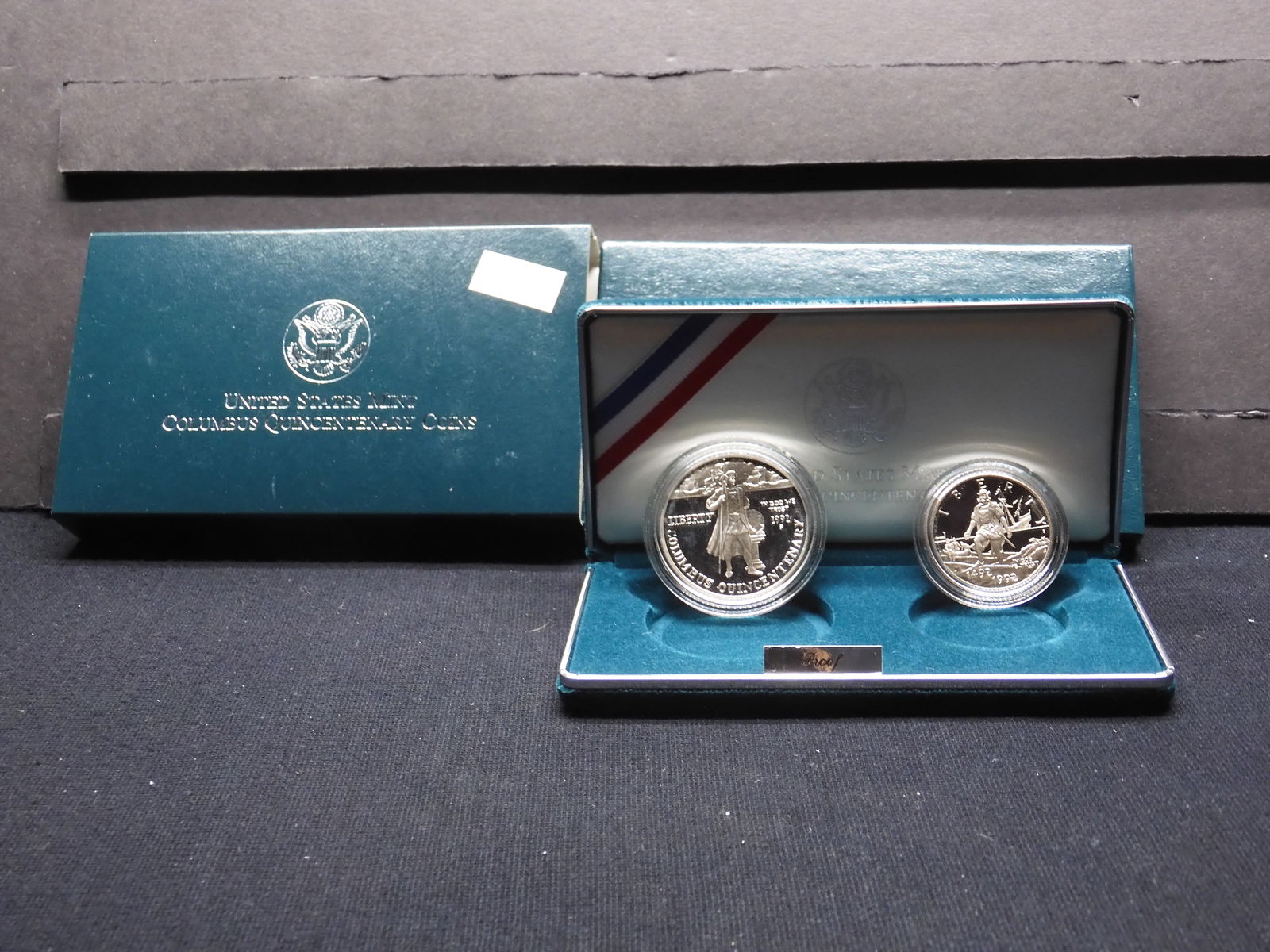 1992 Columbus Quincentenary 2 Coin Proof Set - OGP (1 of 4)