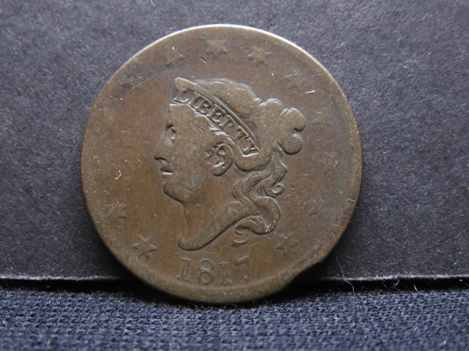 1817 Coronet Head Large Cent - VG (1 of 2)