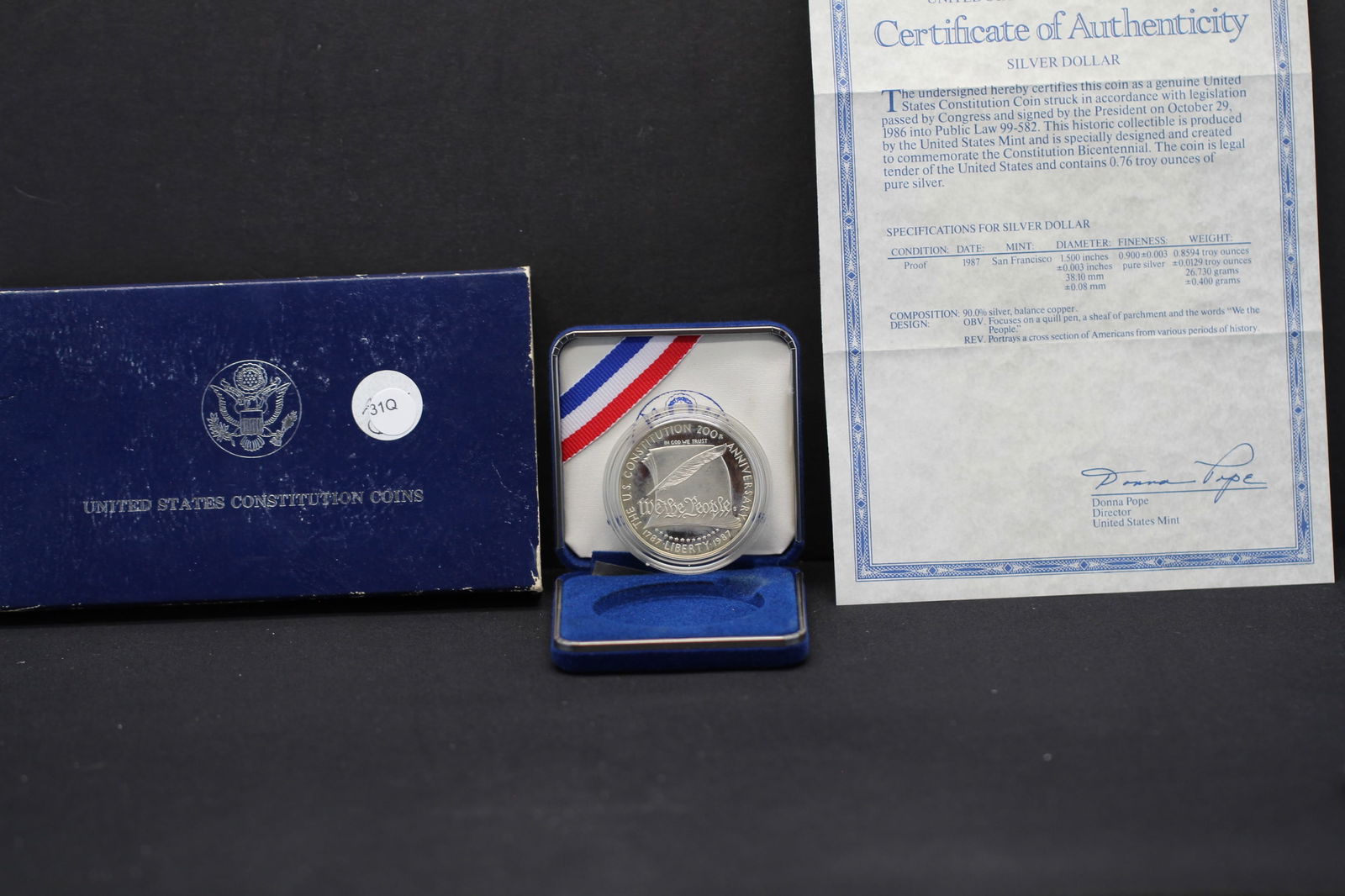 1987-S U.S. Constitution Commemorative Silver Dollar (1 of 4)