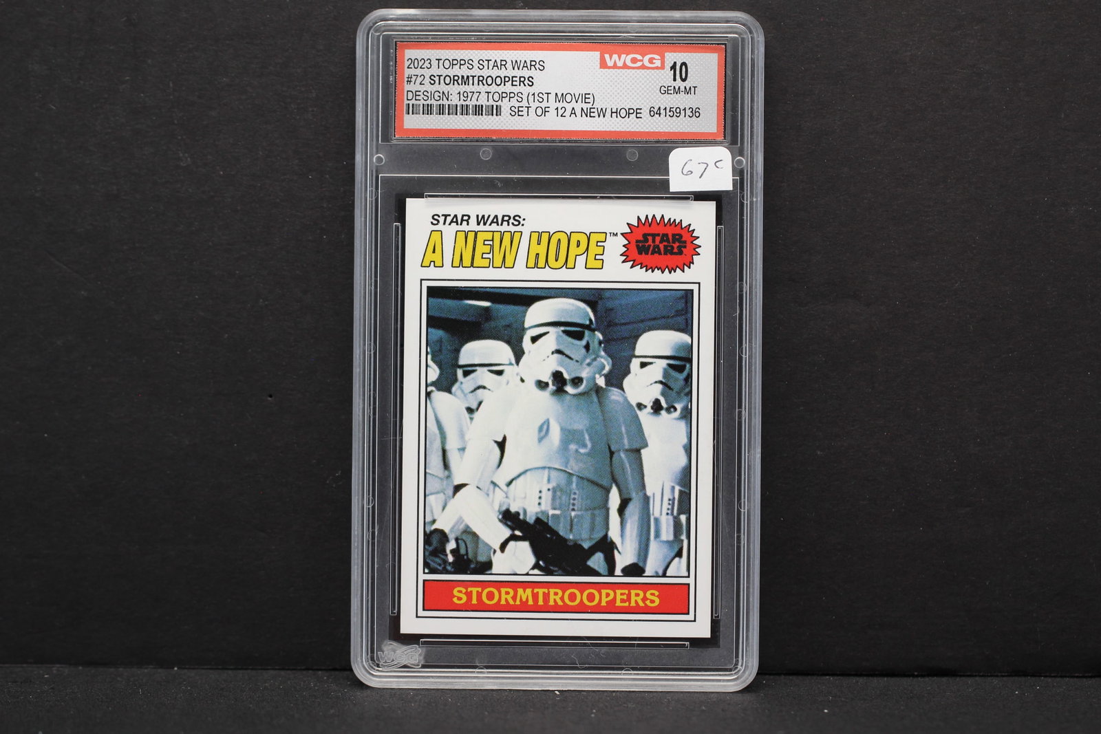 Star Wars, #72 STORM TROOPERS Card-Rare-Gem Mint 10, WCG, Sealed: Star Wars, #72 STORM TROOPERS Card-Rare-Gem Mint 10, WCG, Sealed
