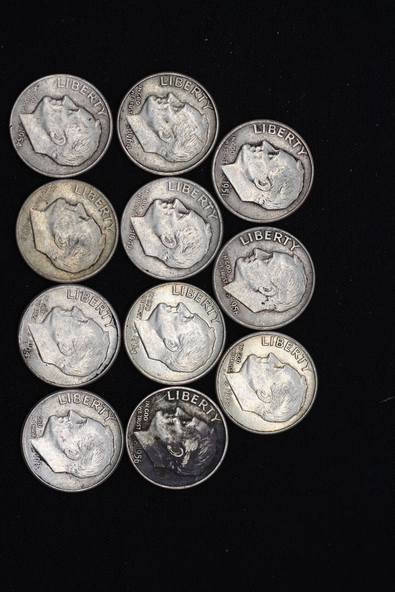 11 Assorted Silver Roosevelt Dimes (1 of 2)