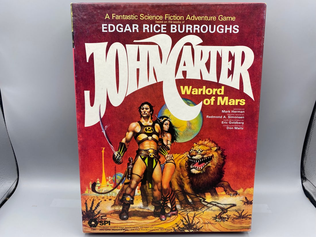 1979 SPI John Carter Warlord of Mars #2380 Board Game - Unpunched - Unchecked for completeness: 1979 SPI John Carter Warlord of Mars #2380 Board Game - Unpunched - Unchecked for completeness